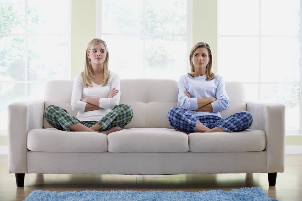 Frustrated Mother and Daughter